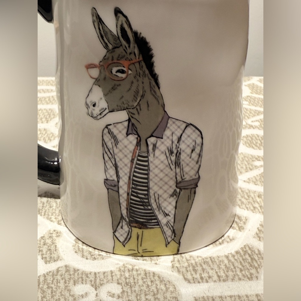 Donkey, Signature Housewares Hipster Coffee Beverage Mug - Picture 2 of 9